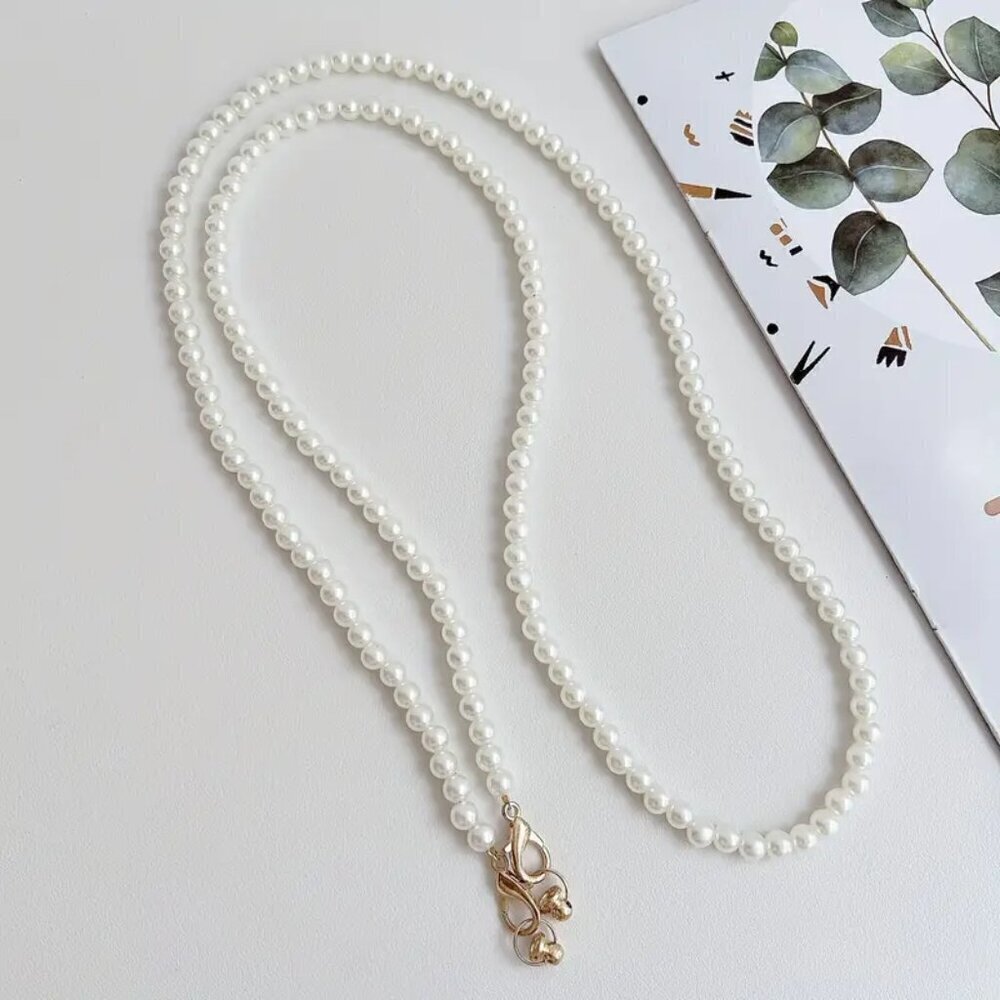 Faux Pearl Crossbody Hanging Rope Mobile Phone Rope